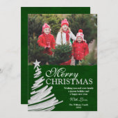 De groene en Zilveren Kaart van de Foto van de (Voorkant / Achterkant)