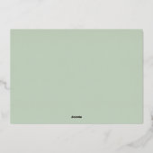 De Groene en Zilveren Kaart van de Uitnodiging van (Achterkant)