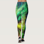 De groene engel op een paar aangepaste moderne leggings (Achterkant)