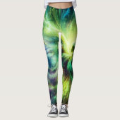 De groene engel op een paar aangepaste moderne leggings (Voorkant)