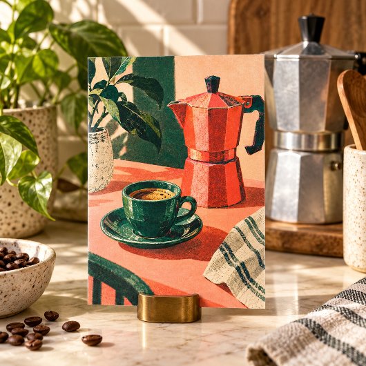 De groene espresso-kunstprint poster
