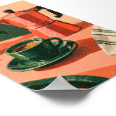 De groene espresso-kunstprint poster (Hoek)