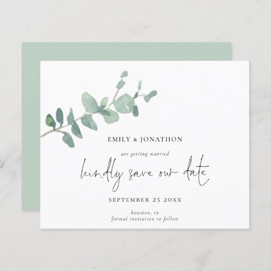 De groene Eucalyptus van het manuscript van de beg (Voorkant / Achterkant)