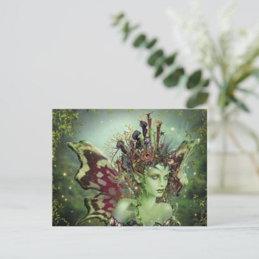 De Groene Faerie Briefkaart (Staand voorkant)