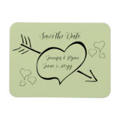 De Groene Fancy Calligrafie van de Sage Hartelijk Magneet (Horizontaal)