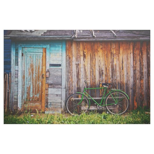 De groene fiets-1 aangepaste fabric stof (Yard (91,4 cm))