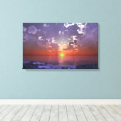 De groene Flits Canvas Afdruk (Insitu (Houten vloer))