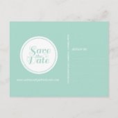 De Groene Foto van de Retro van Mint sparen het Br Aankondigingskaart (Achterkant)