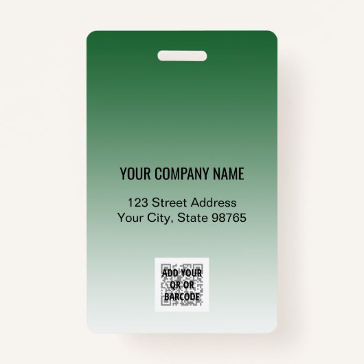 De Groene Foto van de Werknemer van de de Bar van  Badge (Achterkant)