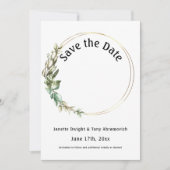 De groene foto verlaat sparen de datumUitnodiging Kaart (Voorkant)