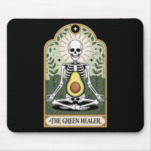 De Groene Genezer Skelet Avocado Yoga Mysticus Muismat