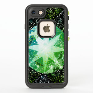 De groene Gouden Fonkeling van het Bergkristal van