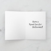 De groene Griezelige Kaart van Halloween van de (Binnen)