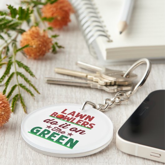 De groene groten doen het. sleutelhanger (Voorkant Rechts)