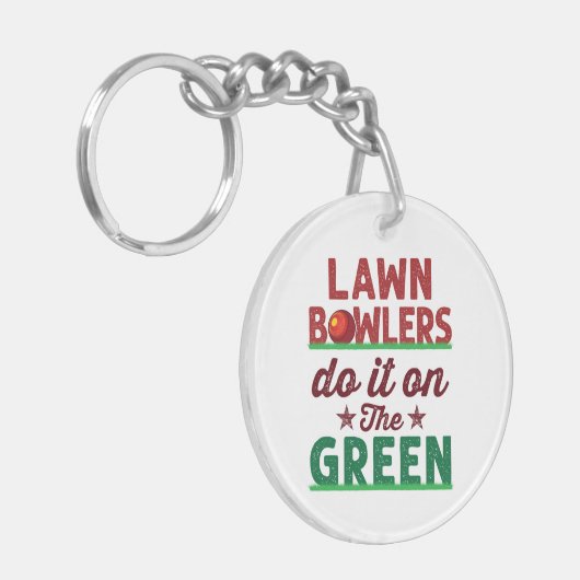 De groene groten doen het. sleutelhanger (Voorkant Links)