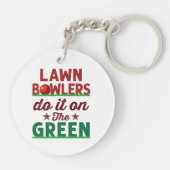 De groene groten doen het. sleutelhanger (Achterkant)