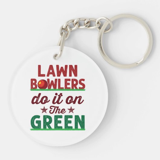 De groene groten doen het. sleutelhanger (Achterkant)