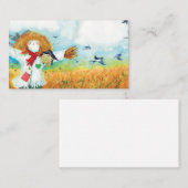 De groene hart vogelverschrikker & zwaluwen illust notitiekaartje (Voorkant / Achterkant)