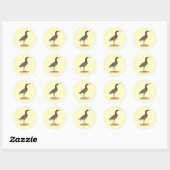 De Groene Heron of Poke (Ardea virescens) Ronde Sticker (Vel)