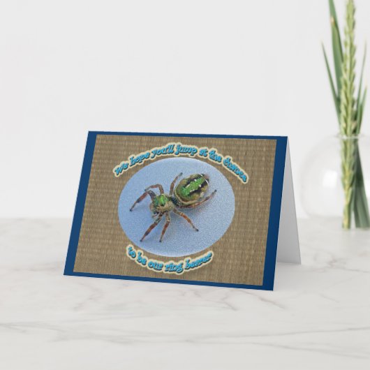 De groene het Springen Kaart van het Verzoek van (Voorkant)