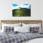 De groene heuvels van de aarde canvas afdruk (Insitu (Slaapkamer))