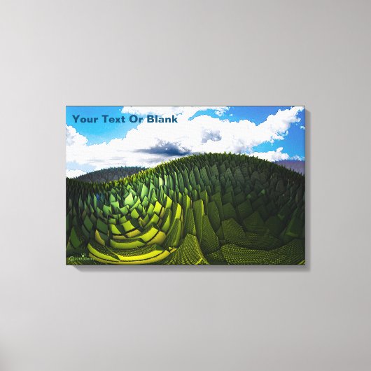 De groene heuvels van de aarde canvas afdruk (Voorkant)