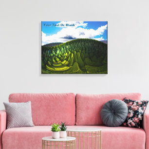 De groene heuvels van de aarde canvas afdruk