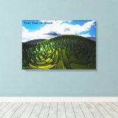 De groene heuvels van de aarde canvas afdruk (Insitu (Houten vloer))