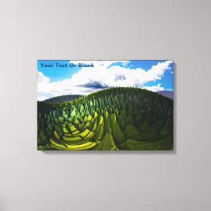 De groene heuvels van de aarde canvas afdruk