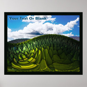 De groene heuvels van de aarde poster