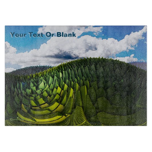 De groene heuvels van de aarde snijplank (Voorkant)