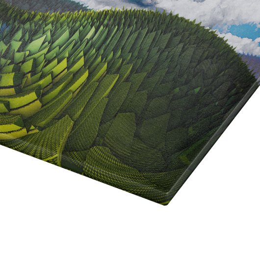 De groene heuvels van de aarde snijplank (Hoek)