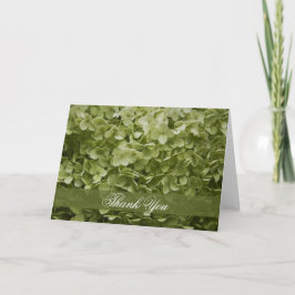 De groene Hydrangea hortensia Annabelle dankt u Bedankkaart
