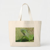 De Groene Iguana Grote Tote Bag (Voorkant)