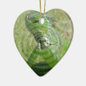 De Groene Iguana Keramisch Ornament (Links)