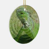 De Groene Iguana Keramisch Ornament (Rechts)