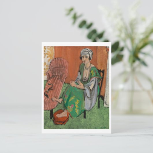 De groene jurk - Henri Matisse Feestdagenkaart (Staand voorkant)