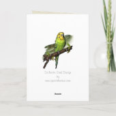 De groene Kaart van de Groeten van de Kunst Budgie (Achterkant)