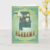 De Groene Kaart van de Staat van Alabama - (Gele Bloem)