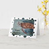 De groene Kaart van de Verjaardag van de bellen (Gele Bloem)