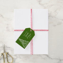 De groene kerstboom Winter Weddenschap-tags Cadeaulabel