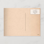 De groene Kerstman in een bos met een hert Feestdagenkaart (Achterkant)