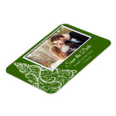 De groene Kerstwinter tijdens het huwelijk sparen Magneet (Linkerzijde)