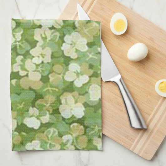 De groene keukenhanddoek voor tuinen (Quarter Fold)