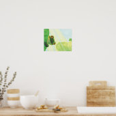 De groene kikker achter de lantaarnpaal poster (Keuken)