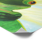 De groene kikker achter de lantaarnpaal poster (Hoek)