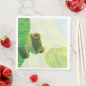 De groene kikker achter de lantaarnpaal servet (Insitu)