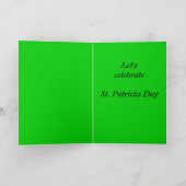 De groene klaver - feestdagen kaart (Binnen)