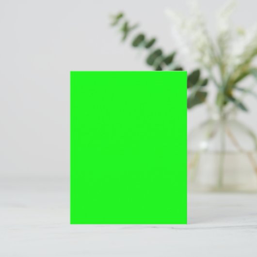 De groene Kleur van Fluo Neon past dit aan! Briefkaart (Staand voorkant)