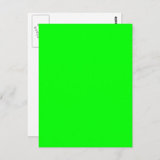 De groene Kleur van Fluo Neon past dit aan! Briefkaart (Voorkant / Achterkant)